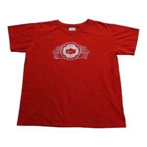Vintage Nike Graphic T-Shirt Red Tee Grey Tag XL (Fits Large) Boxy 1972 Spellout